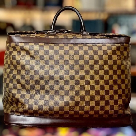 LOUIS VUITTON Unisex Mens Duffle Bag Gym Commuter Carry On Damier Monogram LV - Picture 1 of 16